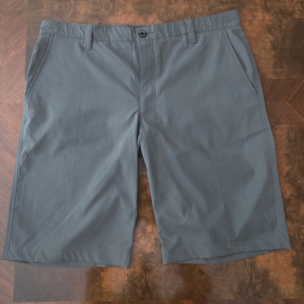 Classic Gray Men's Flat Front Shorts